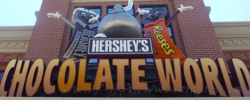 Entrance sign into Chocolate World