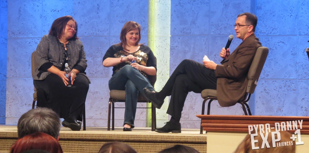 Q&A between the two ladies. Alveda on left and Abby Johnson in the center