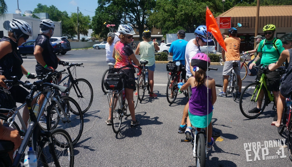 Cyclists waiting [St. Pete Biking and Eating | PyraDannyExperiences.com]