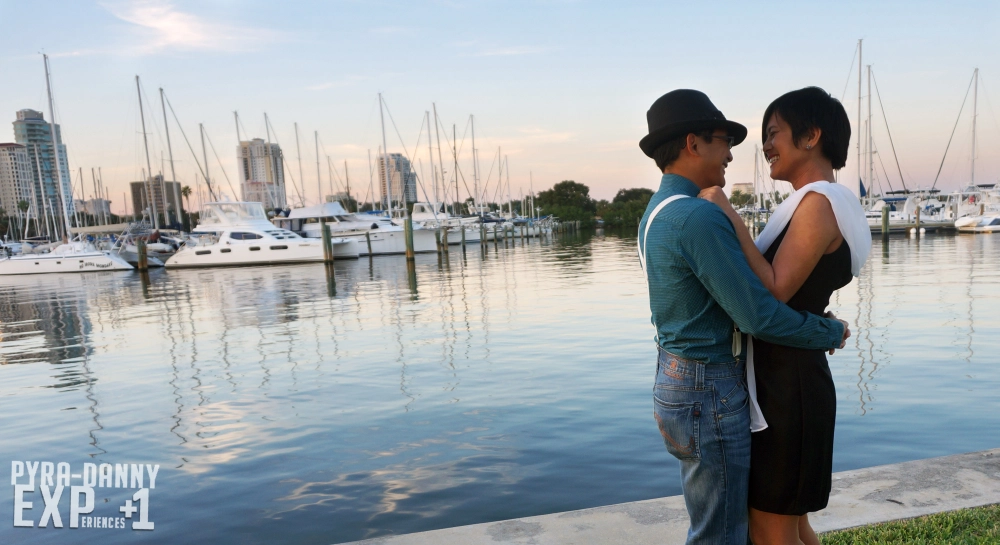 Along the waterfront [150 More Days: DIY Save-The-Dates | PyraDannyExperiences.com]