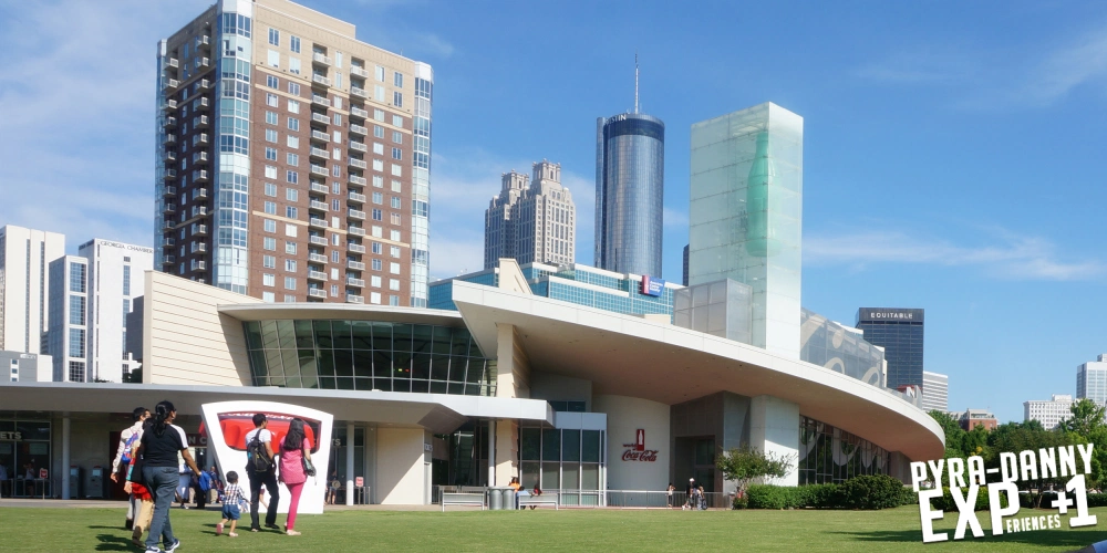 Front of World of Coca-Cola building from the Pemberton Park [Too Many in Atlanta | PyraDannyExperiences.com]