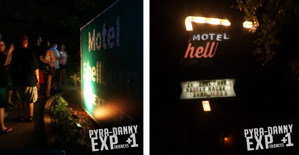 Hotel Hell entrance [Freaky Preview of Howl-O-Scream | PyraDannyExperiences.com]