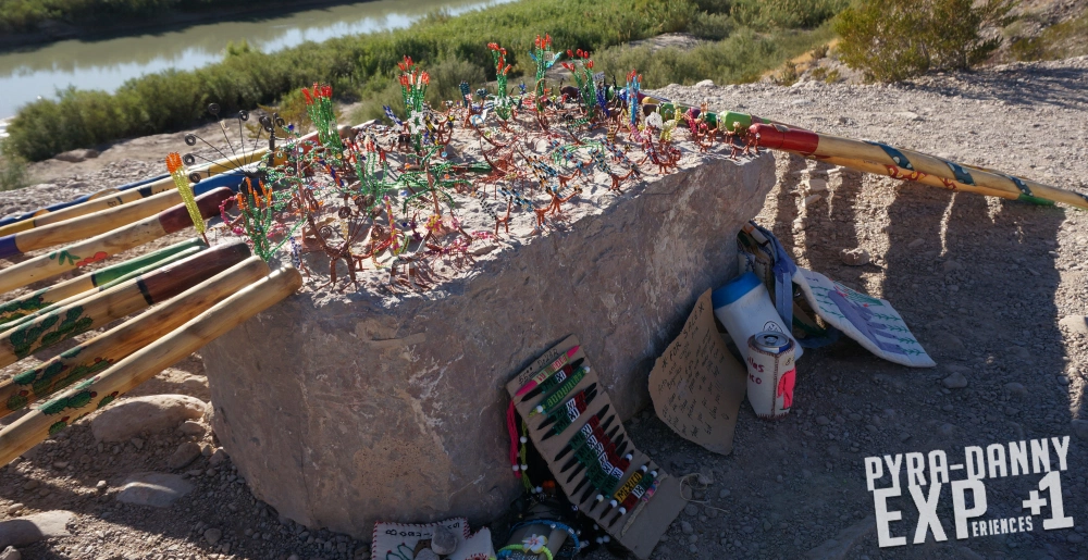 Art displays for donations by Boquillas [Southeast Big Bend National Park | PyraDannyExperiences.com]