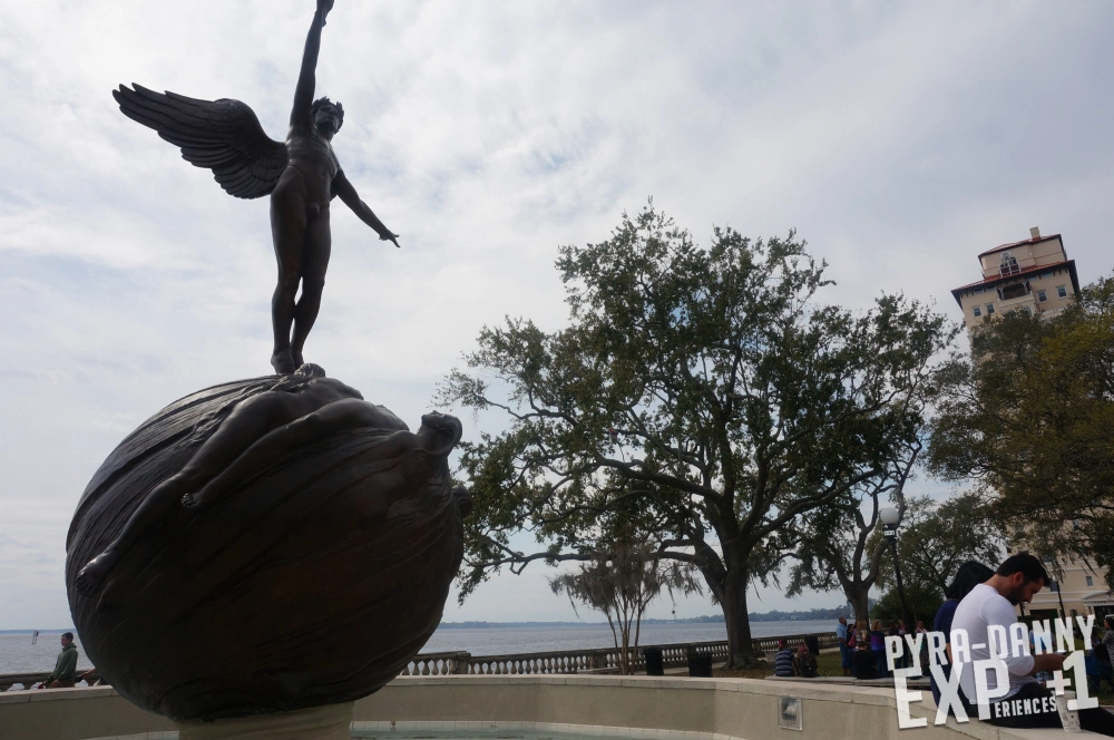 Sculpture along the riverside [Jacksonville in 48 Hours | PyraDannyExperiences.com]