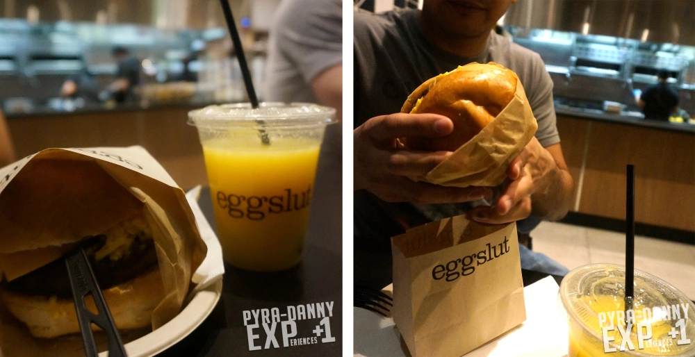 Breakfast sandwich from EggSlut [Las Vegas: Where on the Strip did I eat? | PyraDannyExperiences.com]