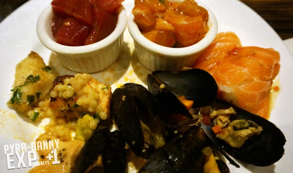 My seafood plate at the Bellagio Buffet [Las Vegas: Where on the Strip did I eat? | PyraDannyExperiences.com]