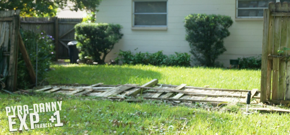 Downed fence [Keeping Sane After a Hurricane | PyraDannyExperiences.com]