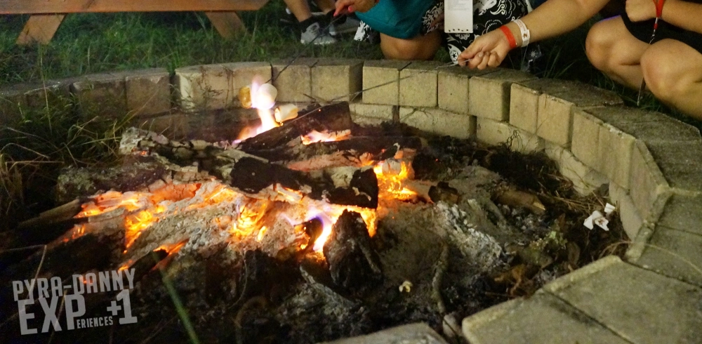 S'mores over one of the campfires [Get Yo' Screamageddon On | PyraDannyExperiences.com]