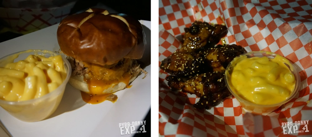 Food from Just Smoking BBQ [Dimly Lit- St. Pete Lantern Festival | PyraDannyExperiences.com]